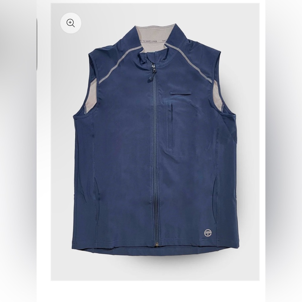 Vest men’s scrubs by Essential Threads navy blue